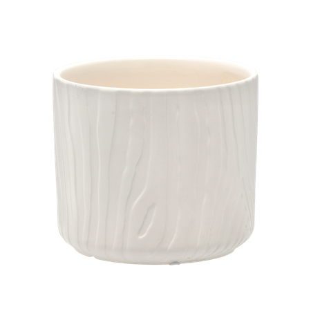 CERAMIC COVER FOR A POT 11,5 x 11,5 x 10 CM WHITE MATTE