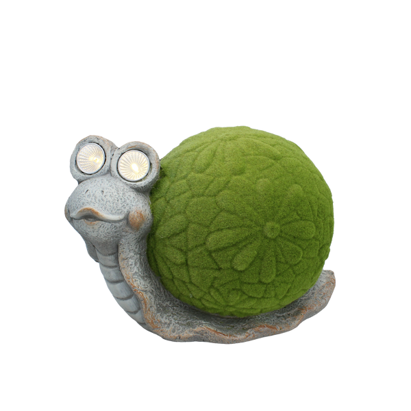 GARDEN FIGURINE – SNAIL WITH GLOWING EYES 32 X 22 X 22 CM LED