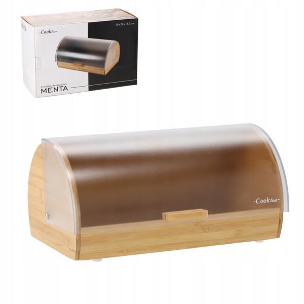 CHLEBAK MENTA - BAMBUS CU CAPAC DIN PLASTIC 38 x 28 x 18,5 CM