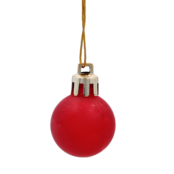 SET OF 33 CHRISTMAS BAUBLES RED, SILVER, GOLD