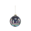 GLASS BAUBLE - BLACK GLOSS MIX DESIGNS 8 CM