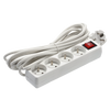 EXTENSION CORD POWER STRIP WITH SWITCH 4 SOCKETS 5 M WHITE