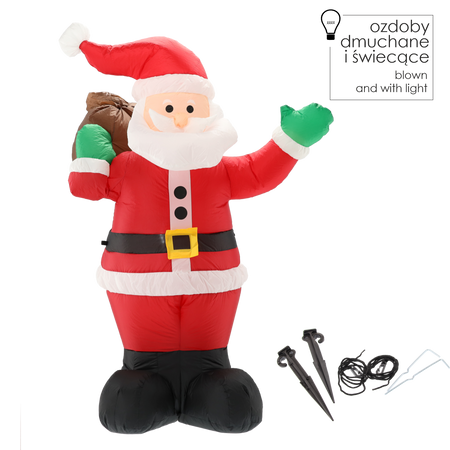 INFLATABLE SANTA CLAUS LED 180 CM