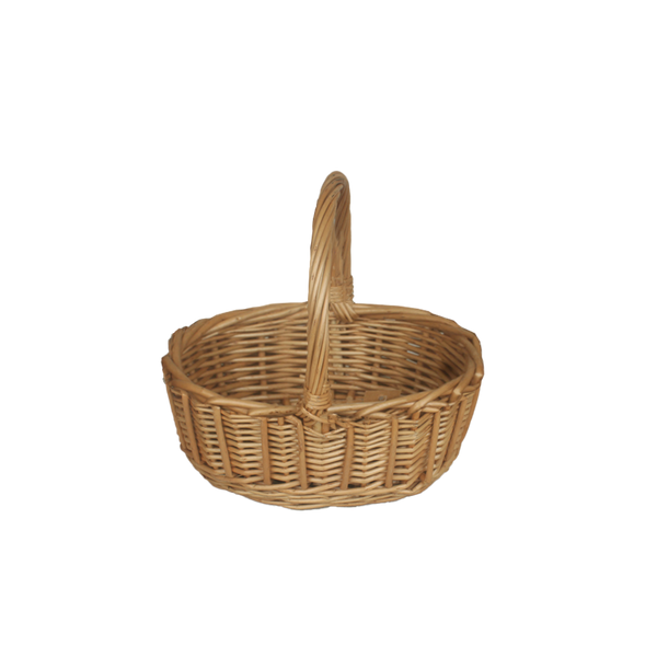 VÍKOVÝ KOSÍK 18 x 14 x 8/18 CM S RUKOJTÍ - PŘÍRODNÍ *8468