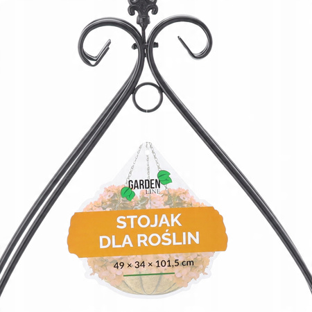 SUPORT PENTRU PLANTE 49 x 34 x 101,5 CM NEGRU disp=6buc *5516