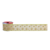 ŚWIĄTECZNA WSTĄŻKA DEKORACYJNA 5 CM x 2,7 M ZŁOTA MIX WZORÓW opak=20szt *9805