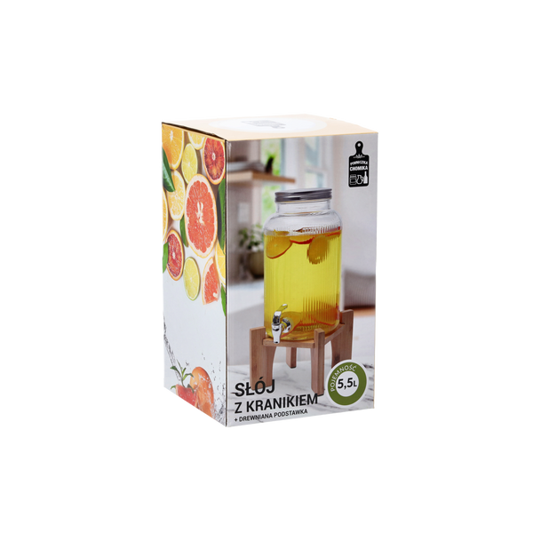 SUD S KROTKOM 5,5L S DREVENOU PODSTAVOU *7972