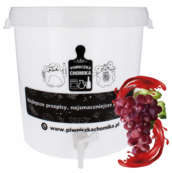 POJEMNIK FERMENTACYJNY / WIADERKO 30L Z POKRYWĄ I KRANIKIEM *5048