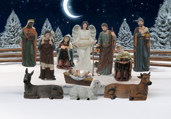 KPL.FIGUR BOŻONARODZENIOWYCH 11 EL.120 CM MASA ŻYWICZNA