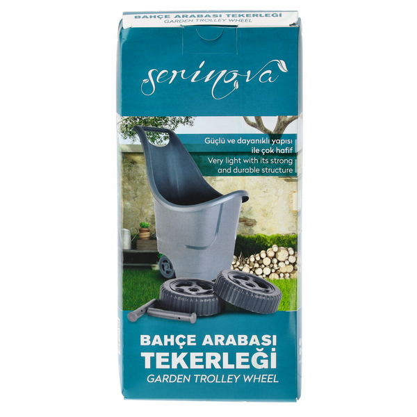 WÓZEK OGRODOWY WIELOFUNKCYJNY Z KÓŁKAMI 50L CZARNY *5440