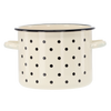 GARNEK EMALIOWANY 4,5 L 20 CM BIAŁY KROPKI *3455