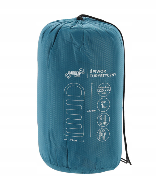 TOURIST SLEEPING BAG 220 x 75 CM DARK BLUE