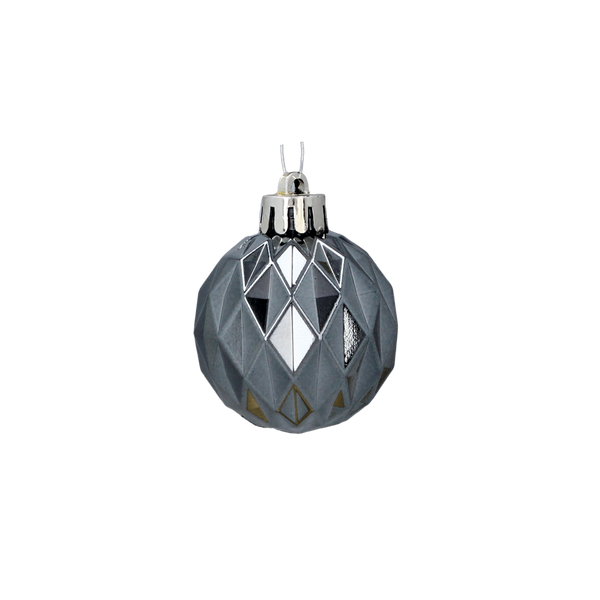 SET OF 47 BAUBLES 4-6 CM OLIVE/COPPER/GRAPHITE MIX DESIGNS