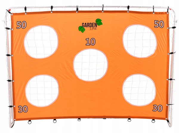 Soccer goal with target cloth