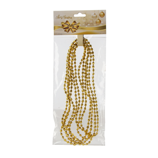 GIRLANDA 2,7 M CU MARGELATE 5 MM ROȘU/ARĂMITE/ARGINTIE *7795