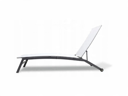 GARDEN LOUNGER 195X63X90CM GREY