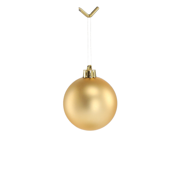 SET OF 12 BAUBLES 6 CM RED/GOLD/SILVER