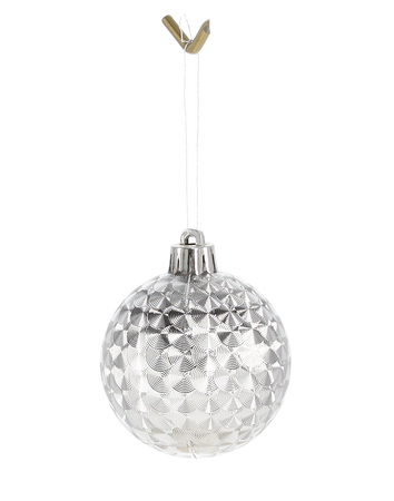 Set de 24 globuri decorative de 6 cm roșii/aurii/argintii mix de modele *7252