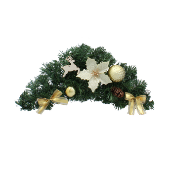 HANGING CHRISTMAS SWAG 46 CM GOLD