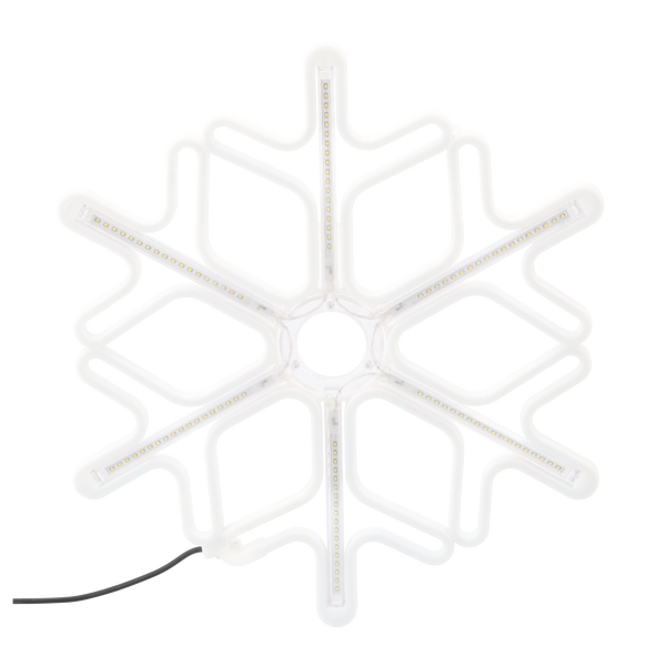 SNOWFLAKE 30 CM NEON LED COLD WHITE + COLD WHITE FLASH IP44