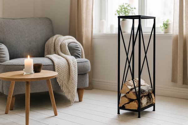 LOG HOLDER BLACK L13,5"