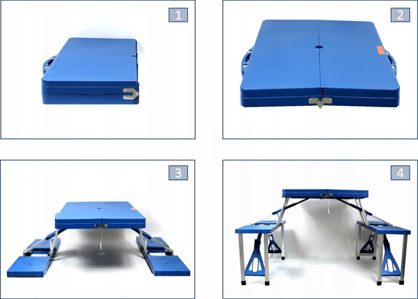 SET TOURIST - FOLDING TABLE WITH STOOLS *2712