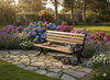 ŁAWKA OGRODOWA ALUMINIOWA "CHARLOTTE" 150 x 58 x 74 CM