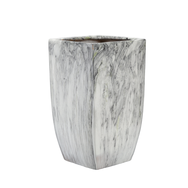 OSŁONKA CERAMICZNA NA DONICZKĘ 32,5 x 32,5 x 56 CM EFEKT MARMURU *5740