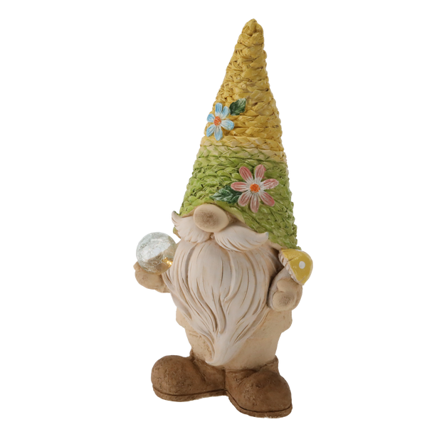 ZÁHRADNÍ FIGURKA - SLÁMEK S KLOBOUKEM 26 x 17 x 54 CM LED *7386