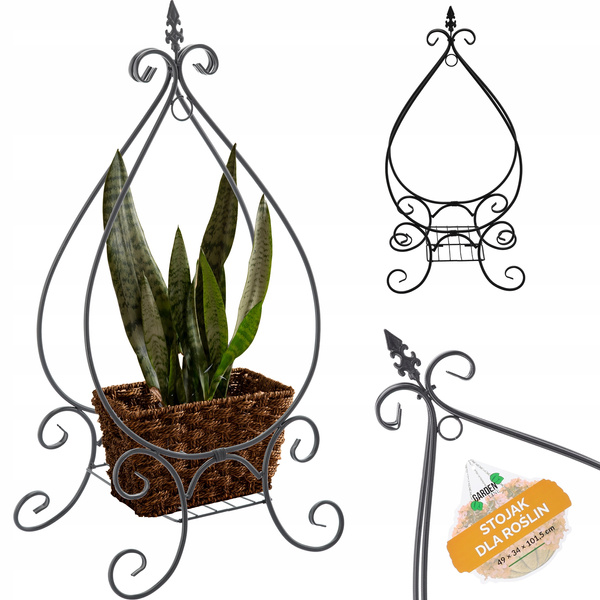 PLANT STAND 49 x 34 x 101,5 CM BLACK