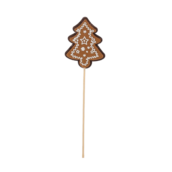 VÁNOČNÍ OZDOBY - PERNÍK NA ŠPEJLI MIX VZORŮ 8 x 8 CM balení=12ks *8518