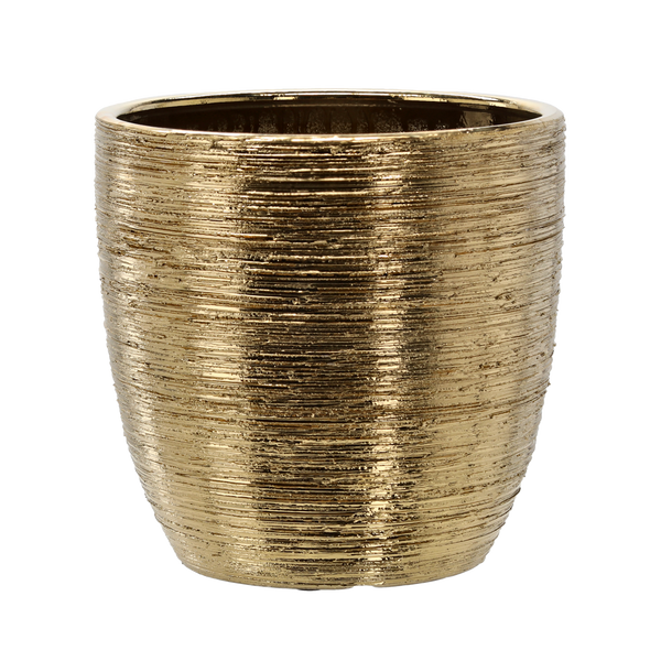 VAZĂ DIN CERAMICĂ PENTRU GHIVECHE 30 x 30 x 29,5 CM AURIE *2197