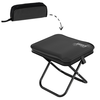 TABORET TURYSTYCZNY SKŁADANY CZARNY 28 x 24 x 25 CM *6358