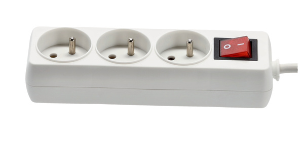 EXTENSION CORD POWER STRIP WITH SWITCH 3 SOCKETS 5M WHITE