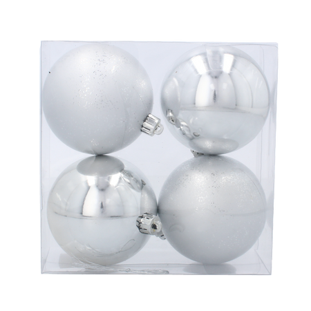 KPL. 4 BOMBEK 8 CM ČERVENÝ/ZLATO/SILVER *2907