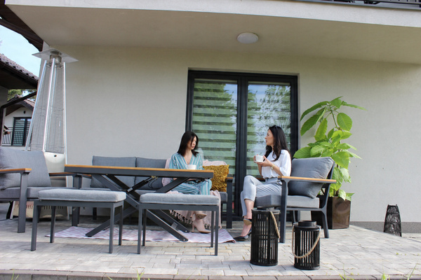 6 PCS ALU TEAK SOFA SET