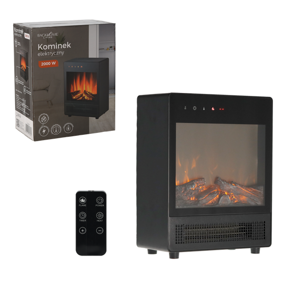 ȘEMINEU ELECTRIC - IMITAȚIE DE FLACĂRE - 29,2 x 15,8 x 38,7 CM - 2000W *2640