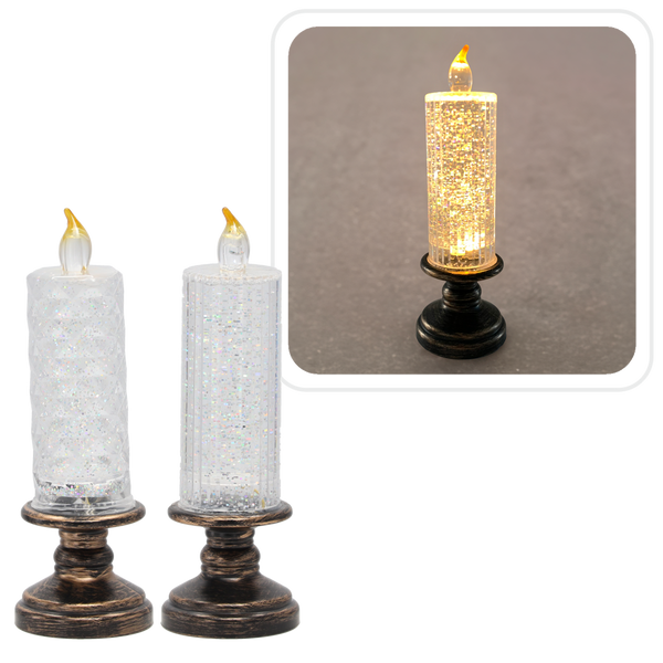 LED SVÍČKA 7,1 x 7,1 x 21,1 CM MIX VZORŮ *2560