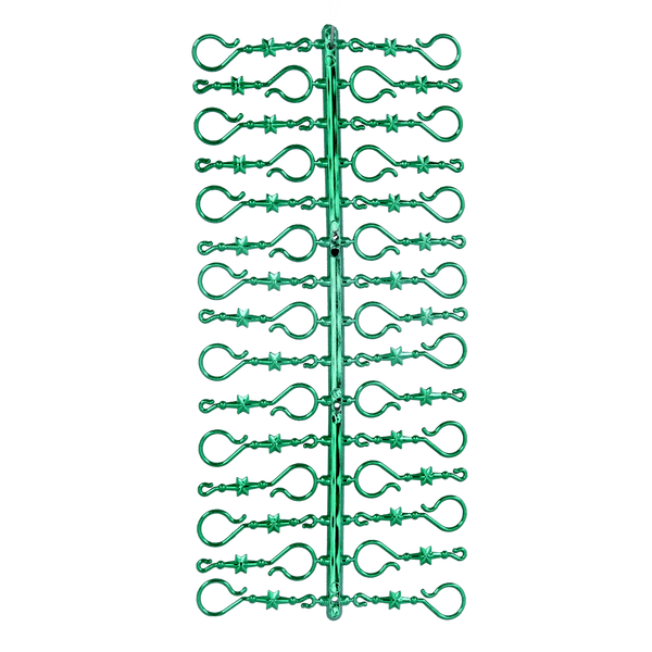 GREEN HOOKS FOR CHRISTMAS DECORATIONS A'30 SHINY