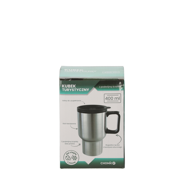 KUBEK TURYSTYCZNY Z RĄCZKĄ 400 ML *4803