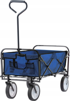 WÓZEK OGRODOWY NIEBIESKI SKŁADANY 116x54x90cm