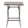 SKLÁDACÍ TURISTICKÝ STŮL 61,5 x 61,5 x 73 CM HNĚDÝ *1008