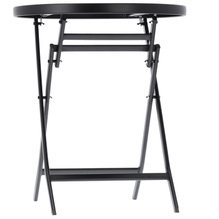 FOLDING ROUND TABLE 60 x 70 CM BLACK