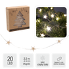 LED LIGHT CHAIN - STARS 20 L GOLD DECORATION BATTERY-POWERED