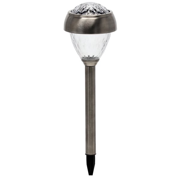 SOLÁRNA LAMPA LEYA 9,2 x 9,2 x 38 CM STRIEBORNÁ TEPLÁ BIELA disp=12ks *4238