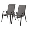 SET OF 2 PCS STEEL KD CHAIR GREY 54 x 70 x 92 CM