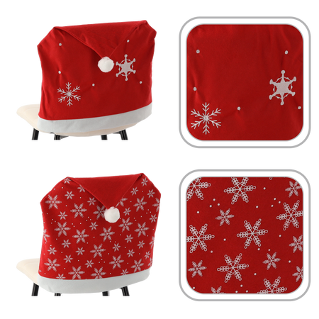 CHRISTMAS CHAIR COVER - SNOWFLAKES MIX DESIGNS