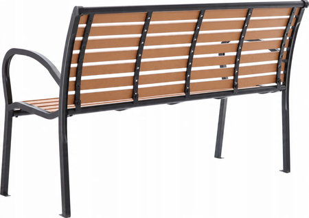 ZAHRADNÍ LAVICE 125 x 60 x 80 CM HNĚDÁ *0865