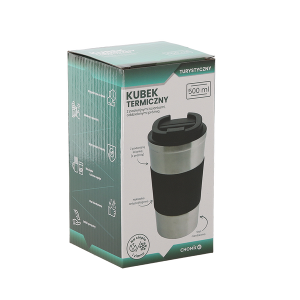THERMAL MUG 500 ML TRAVEL WITH NON-SLIP LID
