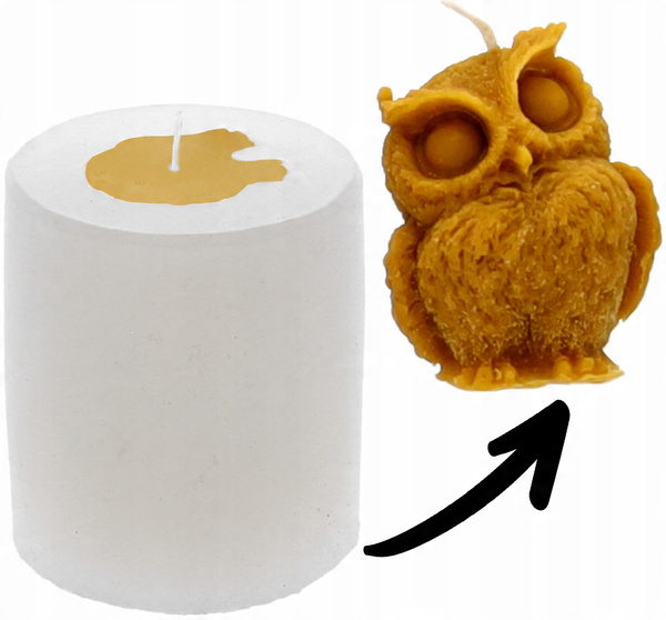 Silicone mold for candles owl